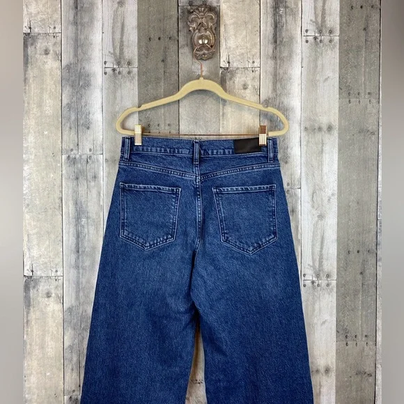 Rails The Getty Wide Leg Denim Jeans in Moonlit Ocean Blue Dark Wash Size 28. - Picture 5 of 16